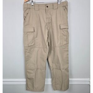 5.11 Tactical Cargo‎ Pants Mens Large Khaki Ripstop Short Inseam 35–39W Utility